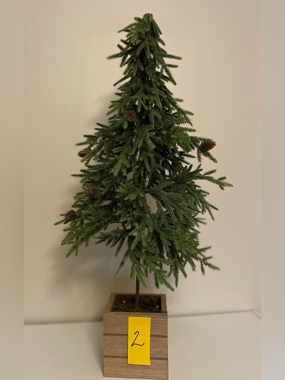 Artificial Pine Tabletop Tree with Pinecones - Home Holiday. #2